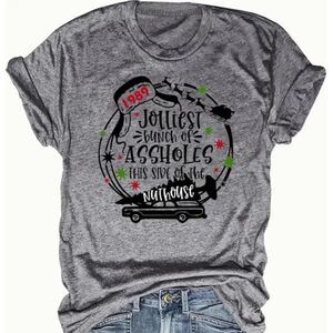 Christmas Vacation Quote Grey T Shirt Funny Nuthouse Holiday Clark Movie